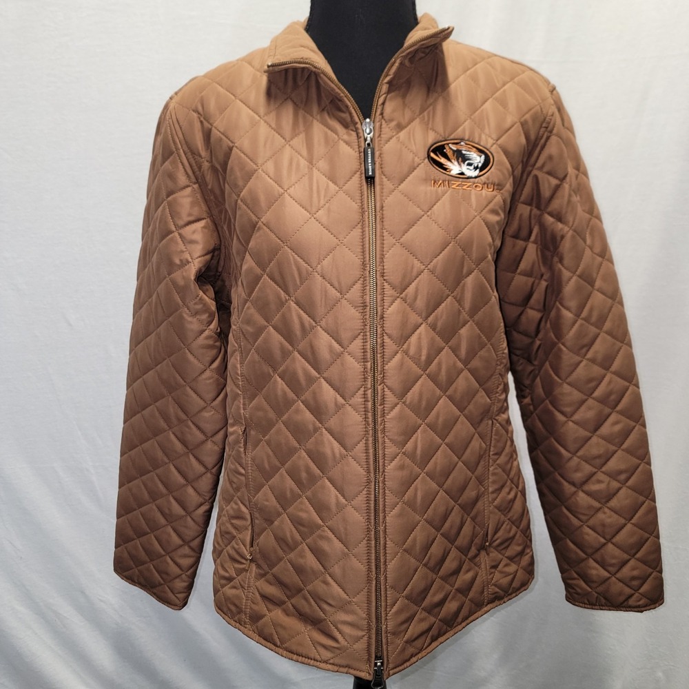 Cutter &‎ Buck Missouri Tigers Mizzou Brown Quilted Puffer Jacket Lite Miz Sz L